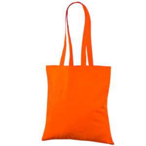Oransje konferansepose av bomull. Mål: 38×42 cm