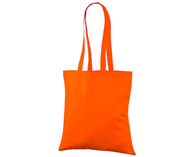Oransje konferansepose av bomull. Mål: 38×42 cm