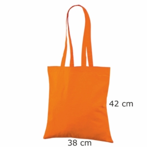 Oransje handlenett til en rimelig pris Mål 38×42 cm.
